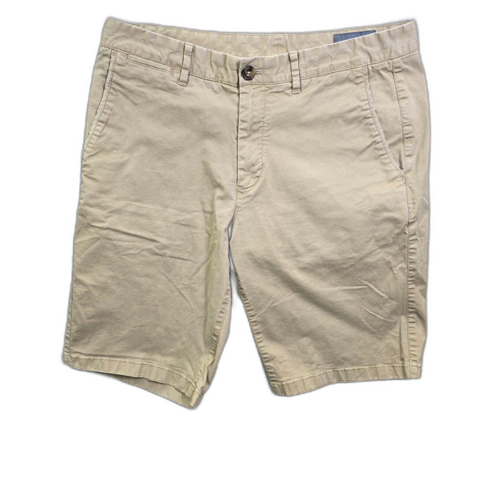Bonobos Men's Khaki Chino Casual Preppy Flat Front Pocket Size 32 11" Inseam